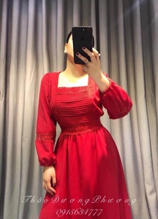 ĐẦM MAXI ĐUÔI CÁ CỔ VUÔNG