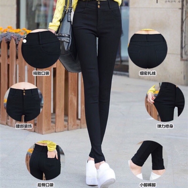 (HÌNH THẬT)QUẦN JEAN HOTGIRL CẠP CAO - TÔN DÁNG - CO GIÃN 4 CHIỀU - 2 KHUY | BigBuy360 - bigbuy360.vn