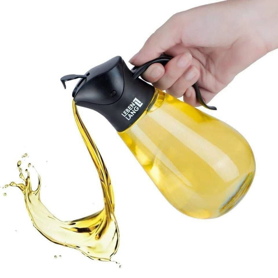 Bình đựng dầu Thủy tinh nắp mở tự động Lock&Lock, Lebenlang 550ml tiêu chuẩn xuất sang Châu Âu | BigBuy360 - bigbuy360.vn