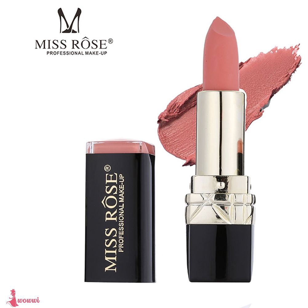 MISS ROSE Son môi màu lì tông nude chống thấm nước lâu trôi quyến rũ cho nữ