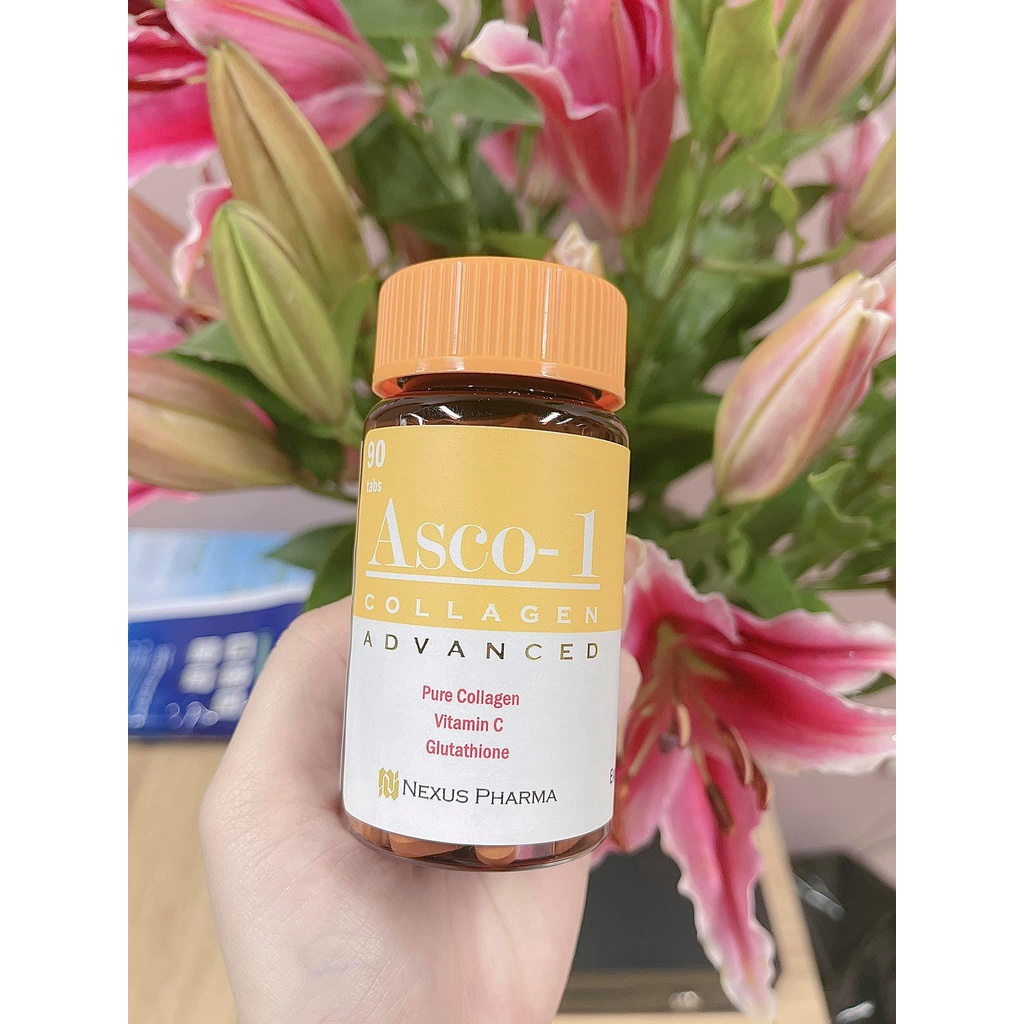 Collagen trẻ hoá da Asco-1 hộp 90 viên Hương Chất Cosmetic