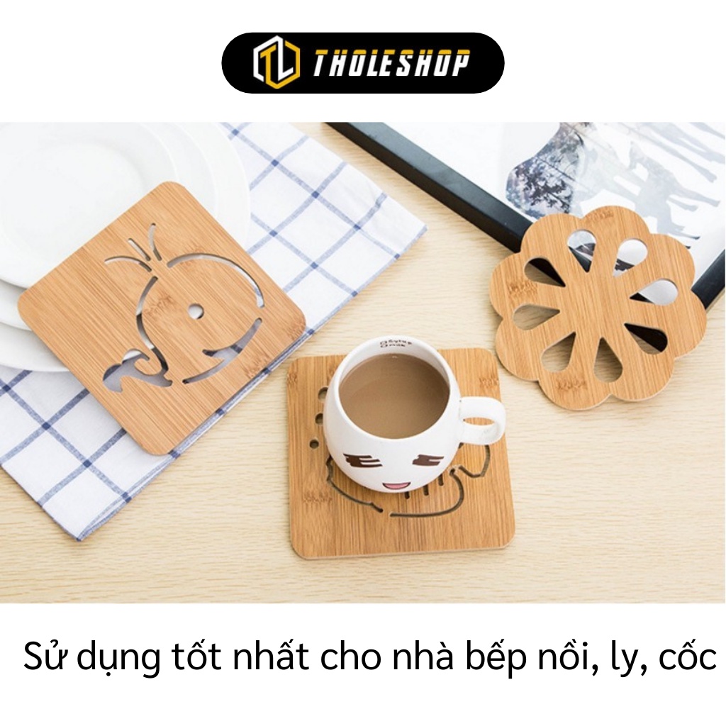 Miếng Lót Nồi - Rế Kê Nồi, Ly, Chén Bằng Gỗ, Đế Lót Trang Trí Bàn Ăn 4208