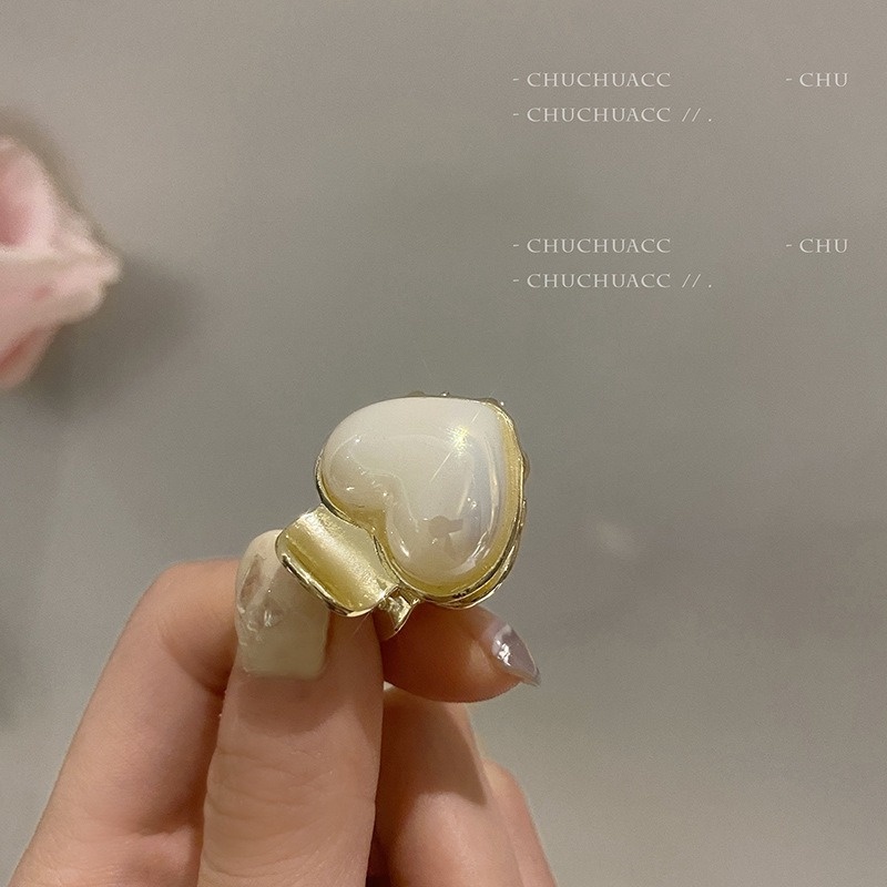 Kẹp Tóc Hình Trái Tim Đính Ngọc Trai Dễ Thương Phong Cách Hàn Quốc Cho Nữ