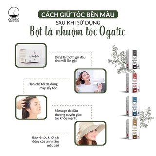 Bột lá nhuộm tóc Ogatic - Chính hãng Công ty [MÀU XANH CHÀM]