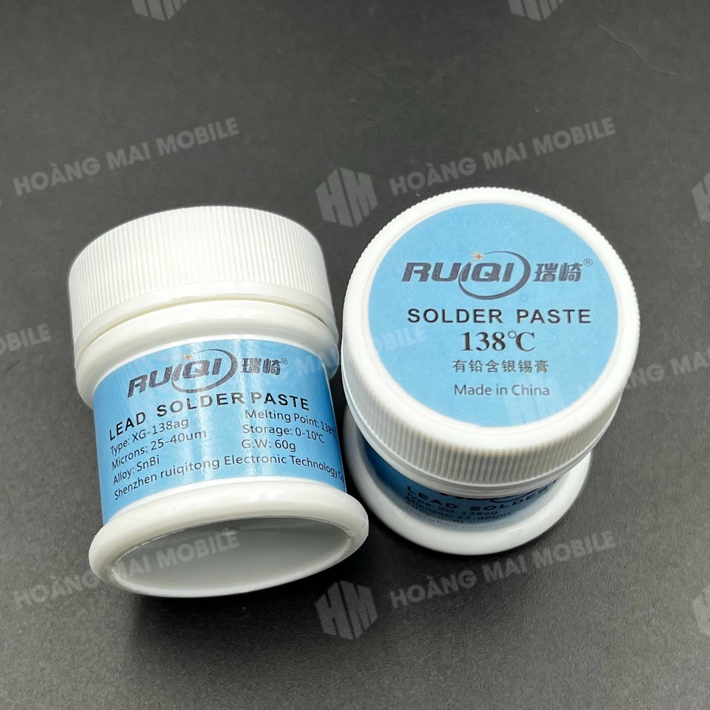 Thiếc hàn bột RuiQi (138 - 158 - 183 độ) 60g