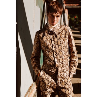 Áo sơ mi Zara in họa tiết da rắn size S
