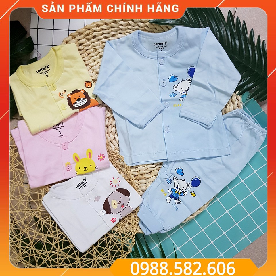 Bộ Quần Áo Dài Tay Màu Carter Cho Bé Sơ Sinh - Carter's Cotton Mềm