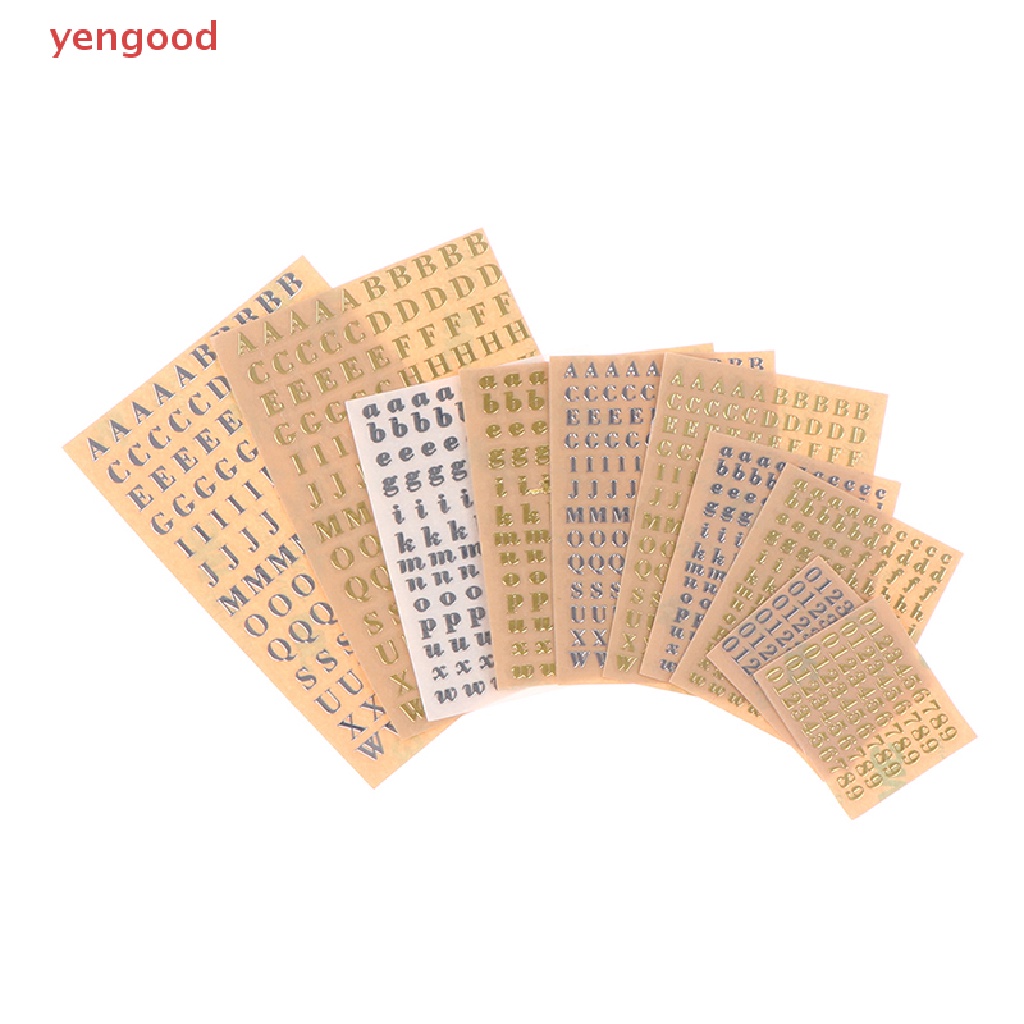 Bộ 3 Miếng Dán Chữ Cái 3mm Bằng Nhựa Epoxy Lấp Lánh