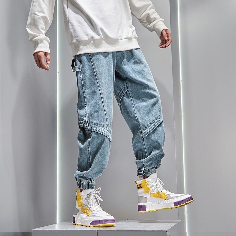 Quần Jeans Dài Dáng Rộng Phong Cách Hip Hop Năng Động Cho Nam