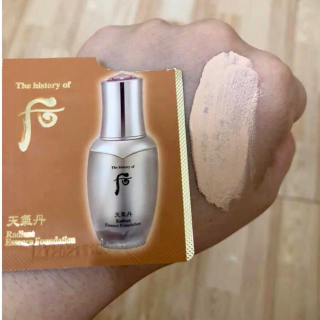 Combo 10 gói KEM NỀN TRANG ĐIỂM WHOO TÁI SINH DA RADIANT ESSENCE FOUNDATION