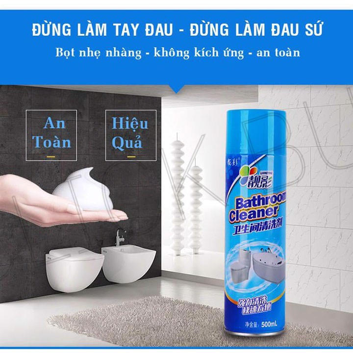 Chai Xịt Tẩy Rửa Vệ Sinh Nhà Tắm Bathroom Cleaner 500ML Siêu Sạch