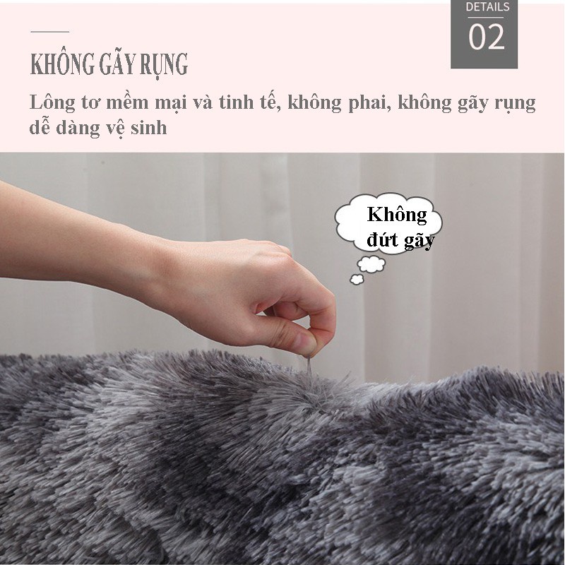 Thảm Trải Sàn, Thảm Lông Loang Trải Sàn Lông Mịn, Chống Trơn Trượt