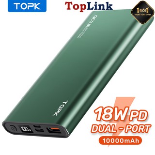 Sạc Dự Phòng TOPK I1006 10000mah Sạc Nhanh Hiển Thị Kỹ Thuật Số Pin Dự Phòng Cho Iphone HUAWEI Samsung Xiaomi