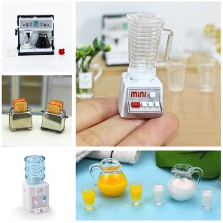 Nhà búp bê Thu nhỏ Máy ép trái cây Mini / Máy pha cà phê / Máy làm bánh mì Phụ kiện nhà búp bê nhỏ