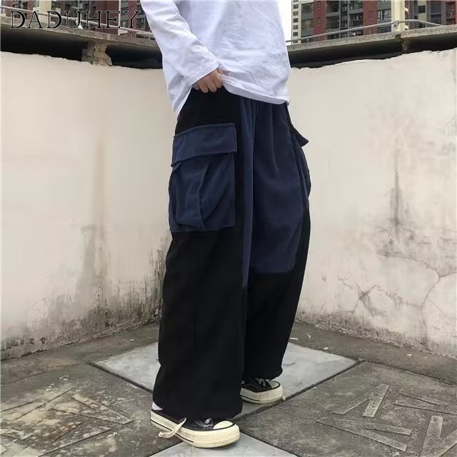 DaDuHey Autumn Fashion Brand Corduroy Hip Hop Pants Men's High Street Ins Trendy Handsome Leisure Loose Cargo Pants