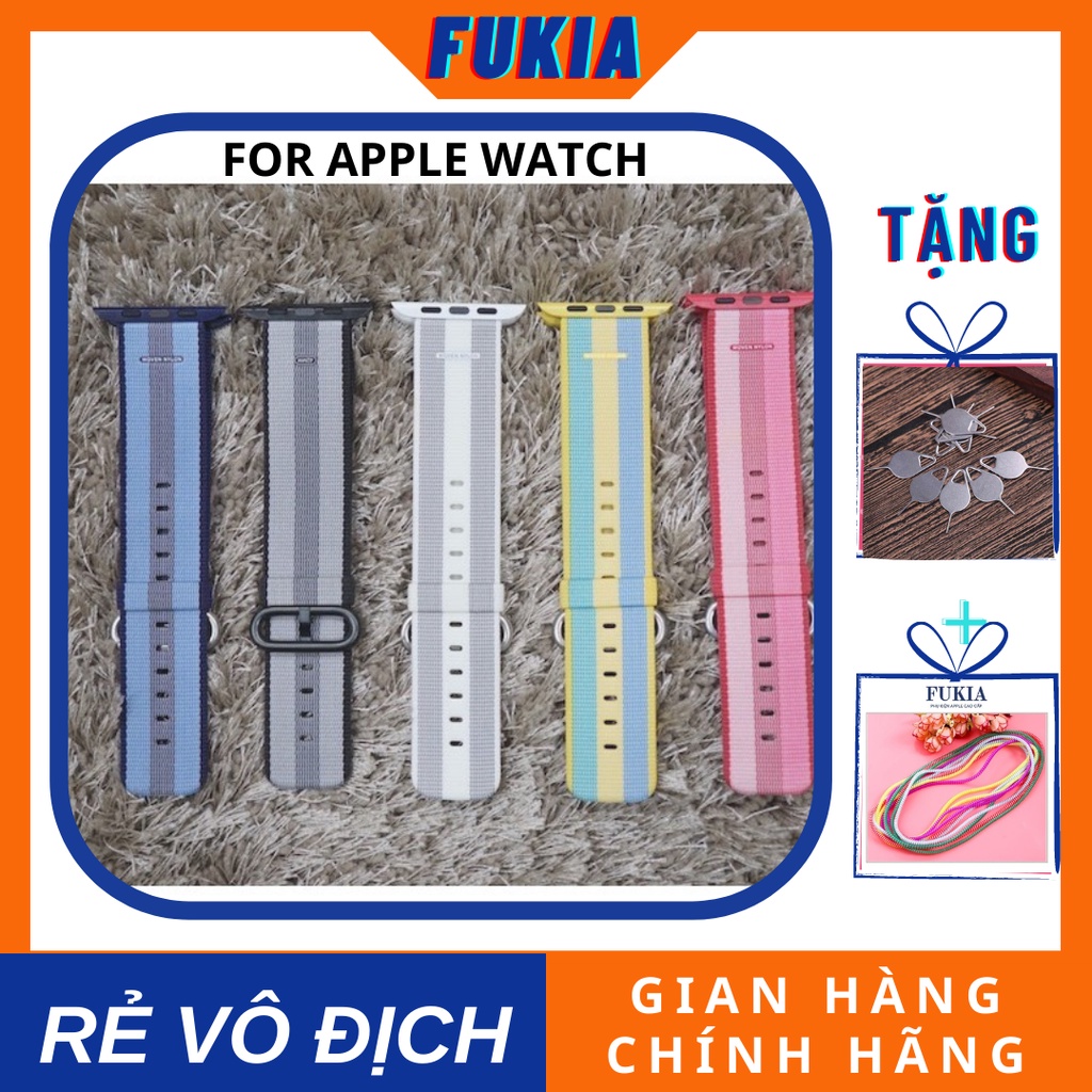 (13-23) Dây vải khoá cài dành cho apple watch đồng hồ thông minh iwatch series 1/2/3/4/5/6/SE size 38/40/42/44 mm