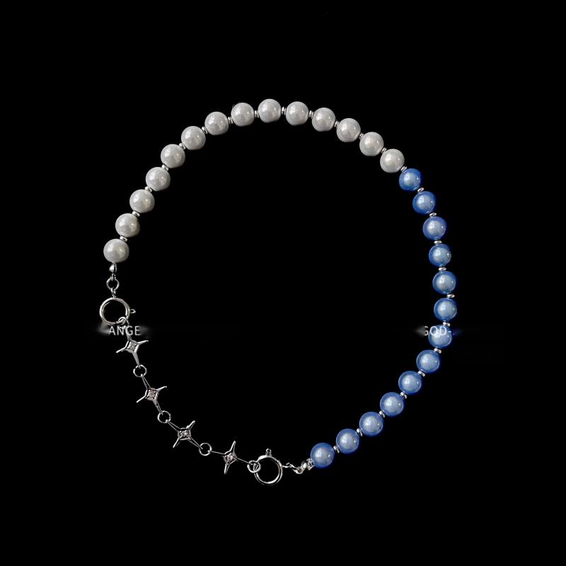 Dây chuyền chuỗi hạt phong cách hip hop 19942 ngọc trai giả