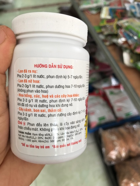 Phân bón lá ORCHIRD 20-20-20 chuyên cho hoa Lan, cây cảnh- lọ 85 gam