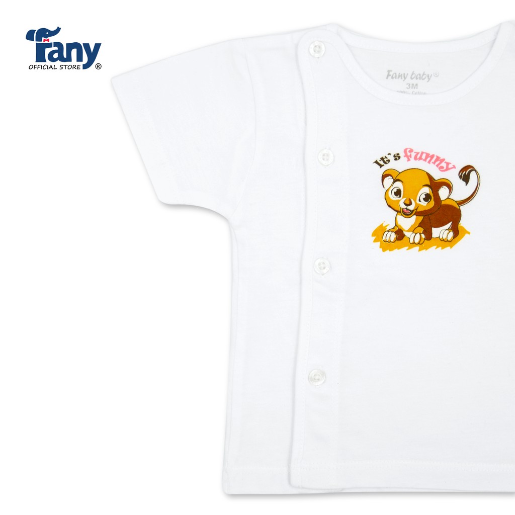 Set 3 áo bác sĩ tay ngắn CK Fany® size 3M-18M cho trẻ sơ sinh-18 tháng tuổi 100% cotton mềm mại thấm hút tốt 3 áo/ bịch