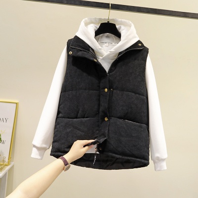 Áo Khoác Gile Phao Nhung Tăm Năng Động Trẻ Trung Loại Túi Ngang và Túi Chéo