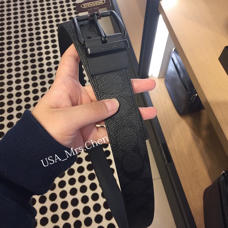 Thắt lưng khóa gài da COACH, hàng chính hãng có giấy chứng nhận mua hàng Thắt lưng nam thắt lưng Coach