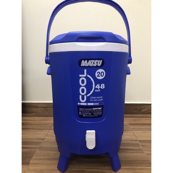 Bình đá giữ nhiệt iCool Duy Tân 10L/20L có vòi, đế chân