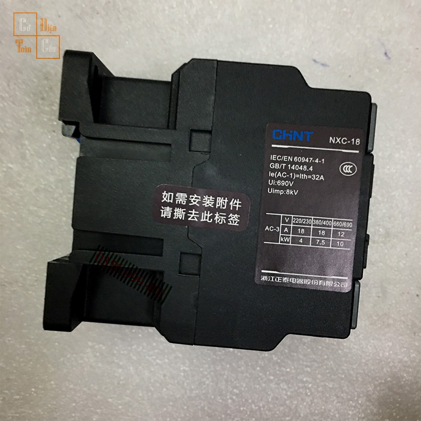 Khởi Động Từ Contactor CHiNT NXC-09 9A, NXC-12 220, NXC-18 Điện áp 220V Bảo hành 12 tháng