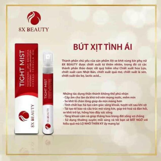 Mua 1 Xịt se khít.8x beauty tặng 1 dung dịch vệ sinh giá 535k giảm giá còn 275k. Nhanh tay số lượng có hạn nhé