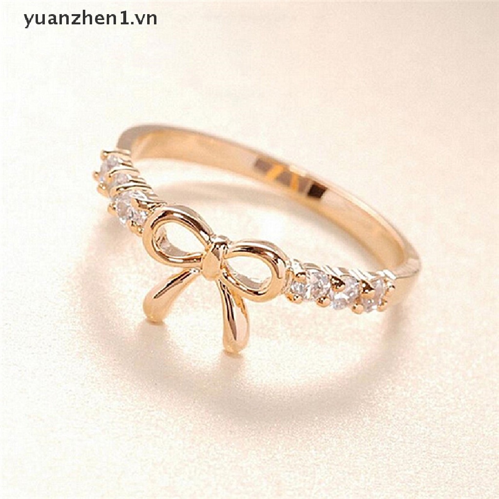 Nhẫn đính đá thiết kế đơn giản thời trang cho nữ