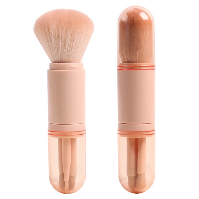Bộ cọ trang điểm mắt má 4 in 1, set cọ trang điểm thu gọn bỏ túi siêu xinh chảnh