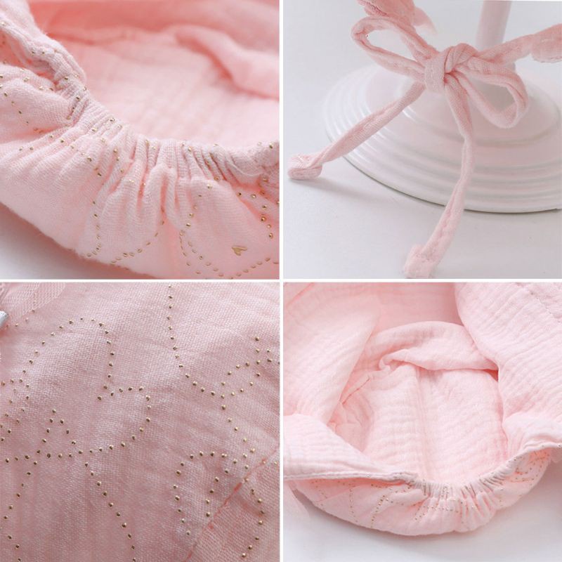 Mũ cotton phối ren chống nắng thời trang mùa hè cho trẻ sơ sinh