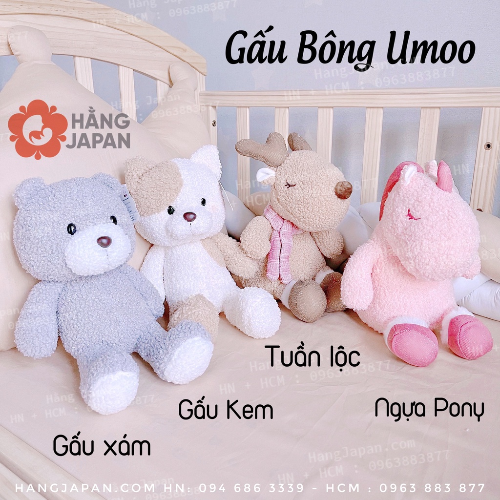 Thú bông/gấu bông Umoo chất liệu vải bông siêu cute chính hãng an toàn cho bé