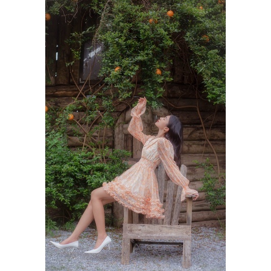 Bel Ange - Đầm voan tơ đính bèo xoè Lily Dress