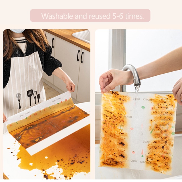 Khăn Giấy Lau Thấm Hút Nước Không Vi Khuẩn Đa Năng Có Thể Giặt Sạch Tái Sử Dụng Tiện Lợi