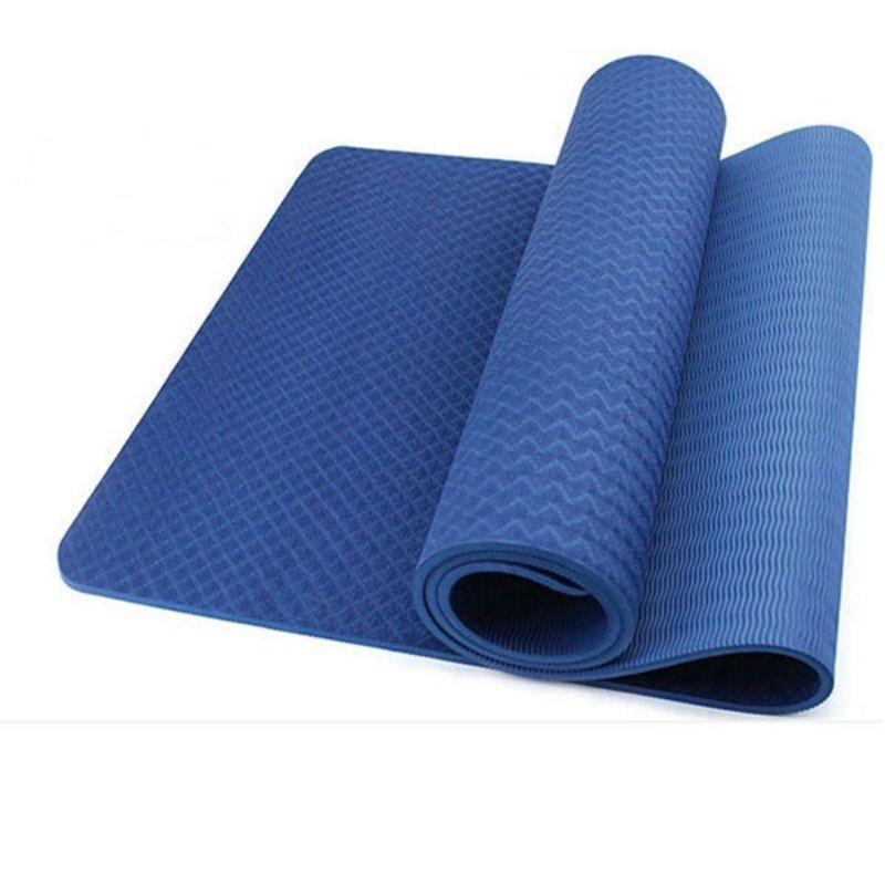 Thảm tập Yoga CHỐNG TRƯỢT 2 lớp cao su TPE cao cấp, miếng tập gym và thể dục tại nhà dày 6-8mm