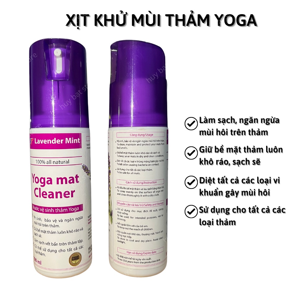 Chai Xịt Thảm Huy Bạt Vệ Sinh Thảm Tập Yoga Dễ Dàng Với Dung Tích 100ml Mùi Hoa Oải Hương Thơm Dịu