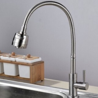 Vòi rửa bát lạnh SUBI Cao Cấp INOX SUS 304 cắm chậu cần mềm, cần cứng, Dây cấp