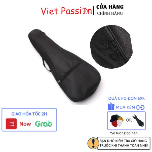 Bao đàn ukulele loại dày 3 lớp bền đẹp chống thấm nước và bao 1 lớp chất lượng cho đàn 21 23 26 inch vietpassion