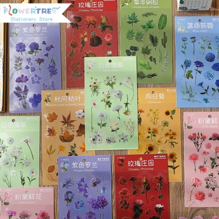 Flowertree 2 Miếng Dán Hình Bông Hoa Trang Trí Scrapbook