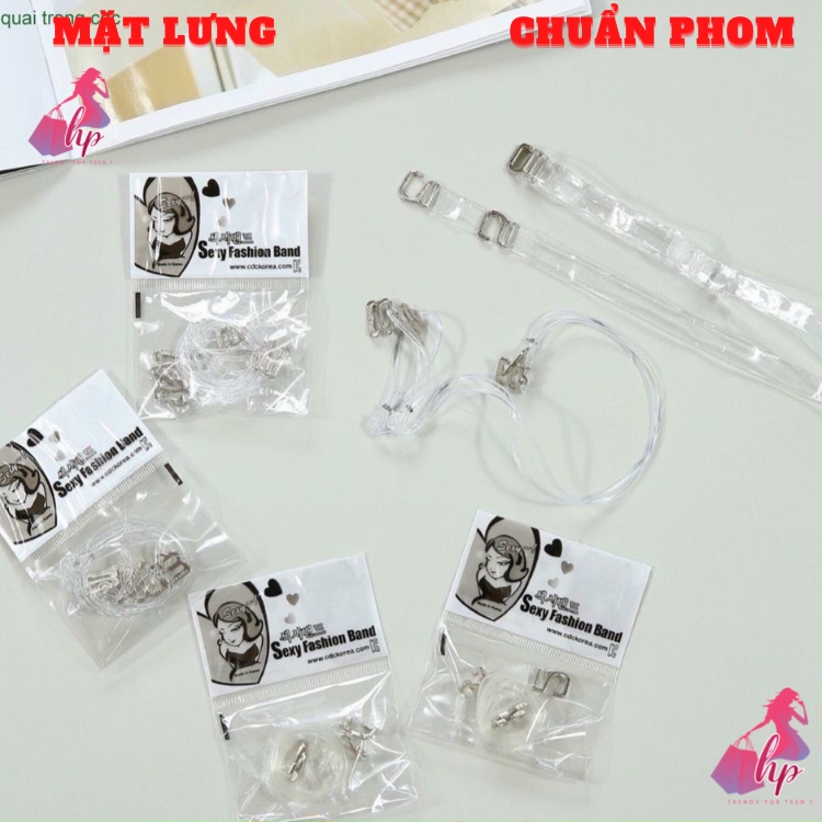 Dây áo ngực nữ dây trong suốt mặc áo lót hở vai trần giấu dây sexy -bikini05
