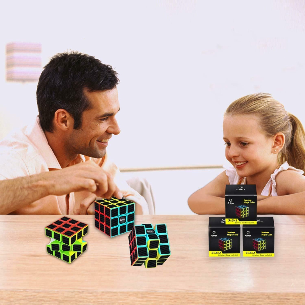 Khối Rubik 3x3 X 3 Màu Trơn Bằng Sợi Các Bon