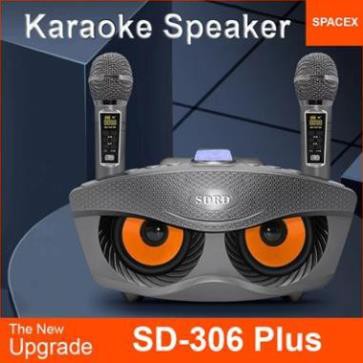 Loa Bluetooth karaoke SDRD SD 306 Plus bản 2020 đa năng, Loa kèm 2 micro hát karaoke Không dây- Phiên Bản Nâng Cấp lọc