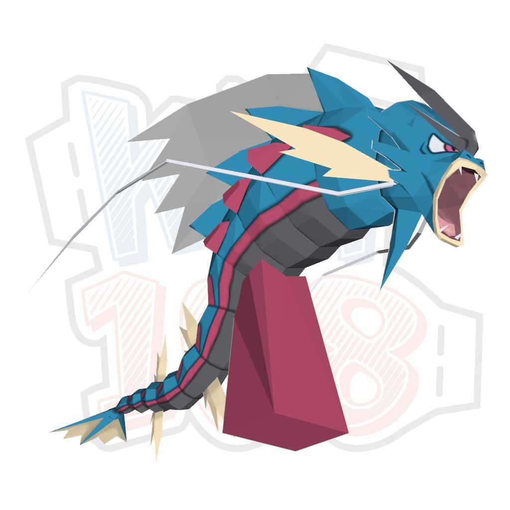 Mô hình giấy Anime Game Pokemon Mega Gyarados