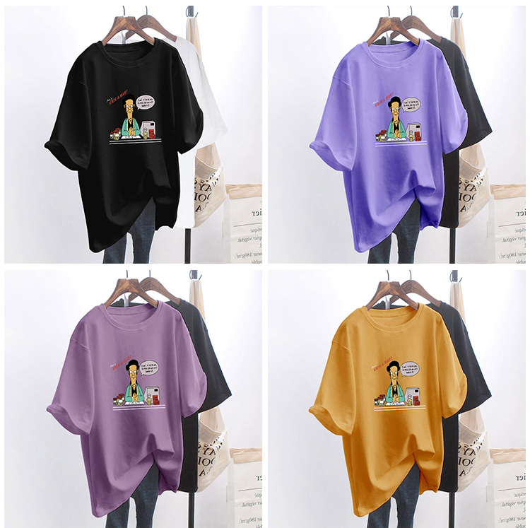 NRVP Áo Thun Nữ Tay Ngắn 100% Cotton Phong Cách Hàn Quốc 2021