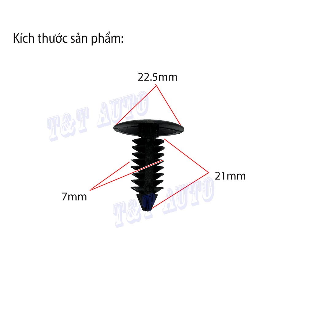 Set 50 đinh tán nhựa loại 1 dành cho MAZDA, TOYOTA.