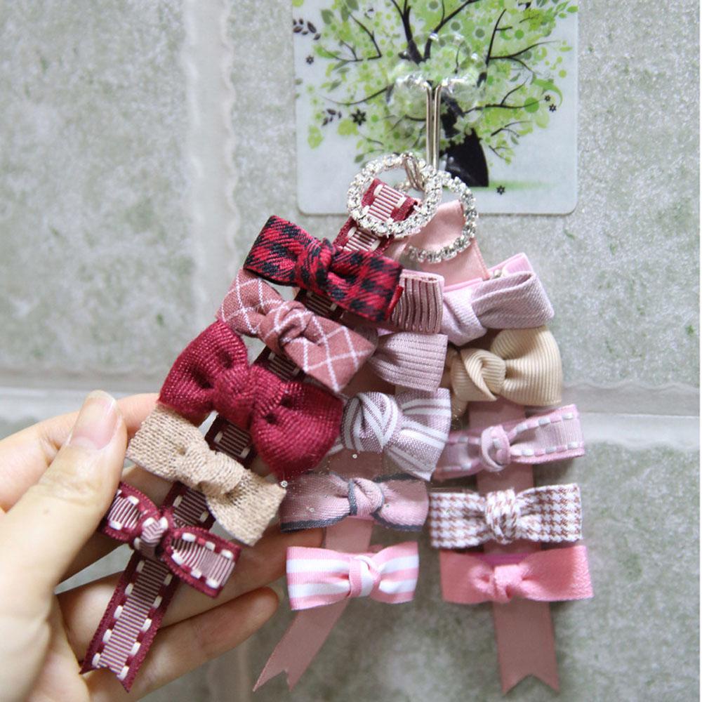 Kẹp Tóc Nơ Ruy Băng Màu Ngà Dễ Thương Cho Bé Gái