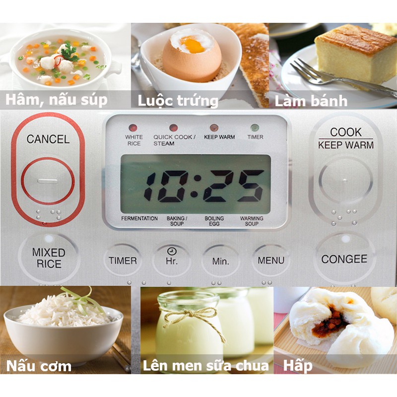 Nồi Cơm Điện Tử Toshiba RC-10NMFVN   - Hàng Chính Hãng