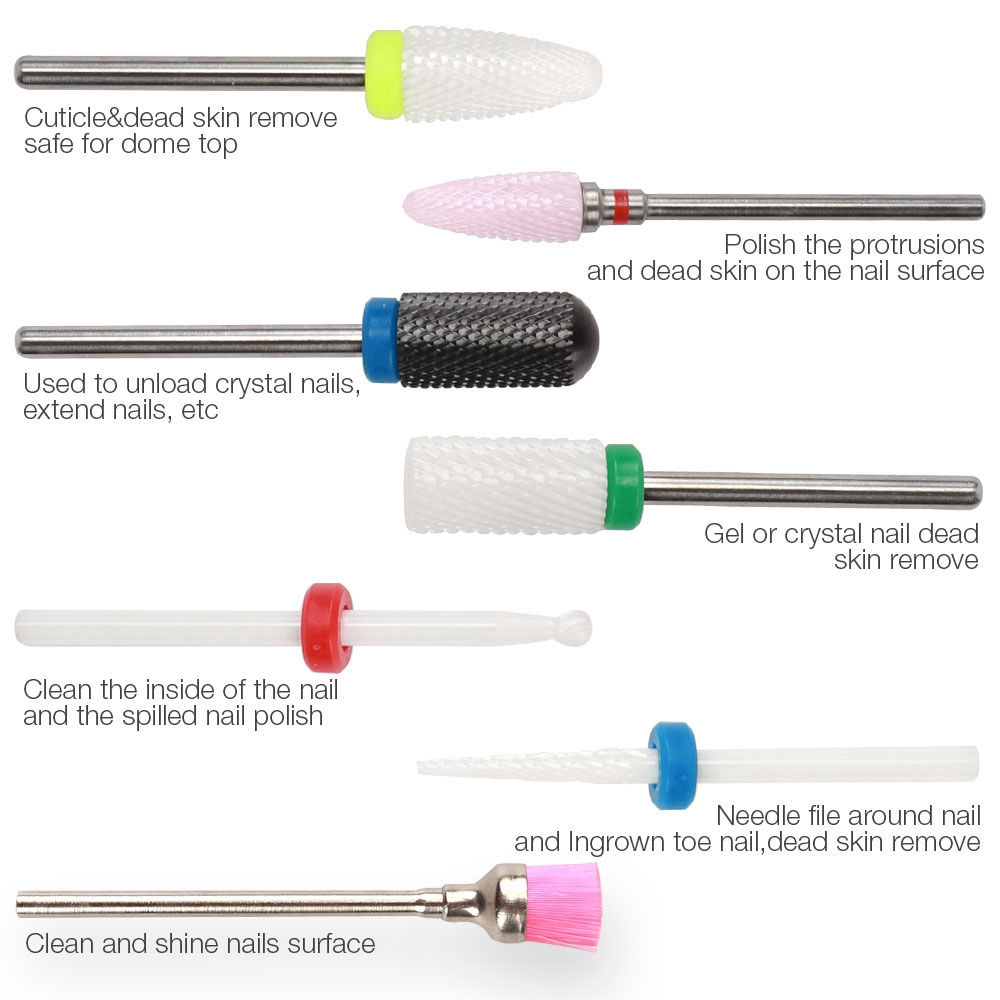 Bộ 7 món dụng cụ mài móng tay FOREVERLILY phong cách nghệ thuật