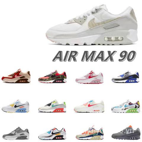 NI--KEHàng Hóa Của Công Ty NK Air Max 90 Tăng Chiều Cao Giày Thể Thao Giày Chạy Bộ Giày Đi Bộ Đệm Không Khí Kích Cỡ Nam Nữ