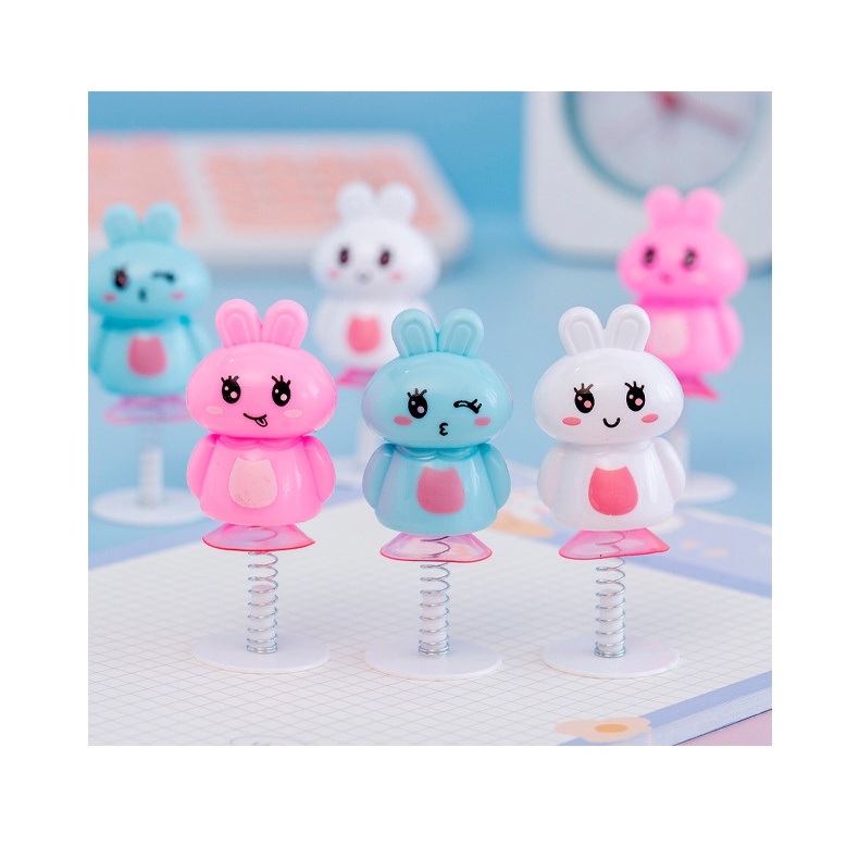 Đồ Chơi Thỏ Bấm Lò Xo Để Bàn Vui Nhộn Cho Bé